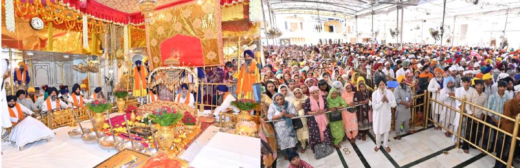 ਸ੍ਰੀ ਗੁਰੂ ਨਾਨਕ ਦੇਵ ਜੀ ਦੇ ਪ੍ਰਕਾਸ਼ ਪੁਰਬ ਮੌਕੇ ਸੱਚਖੰਡ ਸ੍ਰੀ ਹਰਿਮੰਦਰ ਸਾਹਿਬ ਵਿਖੇ ਲੱਖਾਂ ਸੰਗਤਾਂ ਹੋਈਆਂ ਨਤਮਸਤਕ
